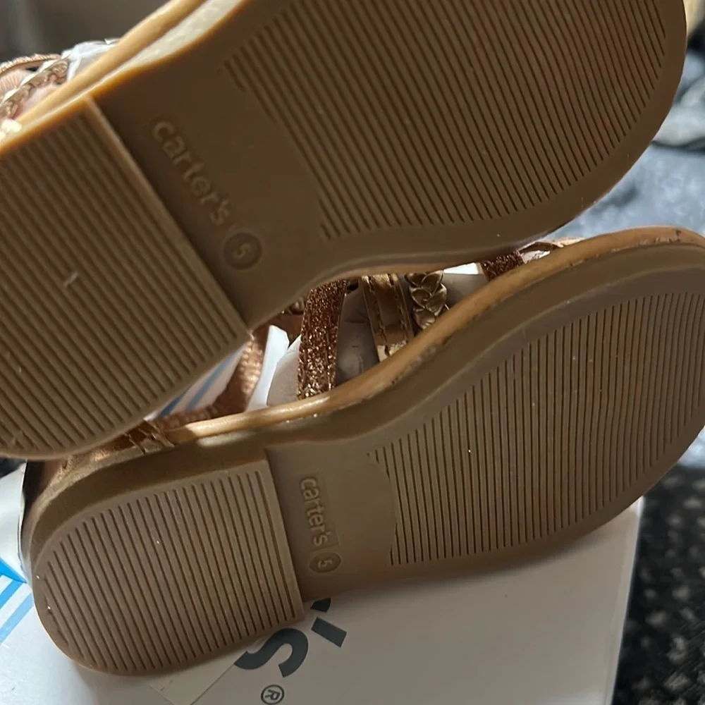 Rose Gold Toddler Sandals Fenna sz 5M New